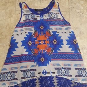 Aztec tank with sunflower back